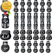 48Pcs Upgraded Plastic Cord Lock Cord Locks Draw String Clip with Spring Toggle