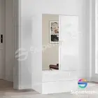 Wardrobe Cabinet High Gloss Front Armoire Clothes Garment Storage Cupboard White