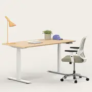Recess Active Bundle | Ergonomic Chair Desk | Home Office Furniture Packages, Eucalypt / Large - 150W x 75D (cm) / Maple/White