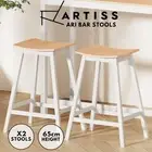 Artiss Bar Stools 2x Kitchen Counter Wooden Dining Chairs Barstools Oak