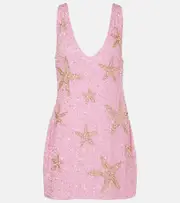 [Rixo] Rixo Christabel sequined minidress AU 14 pink