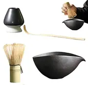 Matcha Tea Set with Whisk and Bowl - Multipurpose Matcha Whisk Set for Beginners,Portable Matcha Accessory, Traditional Matcha Set with Whisk, Bowl, Spoon for Home