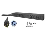 APC Basic Rack 10-Outlets 4.99 kVA PDU - 10 - 4.99kVA - 1U Horizontal Rackmount