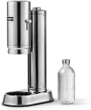 [aarke] Carbonator Pro, Sparkling Water Maker with Glass Bottle, Steel Finish