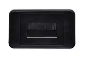 Dynalink Flat Black Brush Entry Wallplate