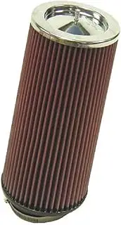 K&N RF-1004 Universal Clamp-On Air Filter: Round Tapered; 3.5 in (89 mm) Flange ID; 12.125 in (308 mm) Height; 5.75 in (146 mm) Base; 5 in (127 mm) Top