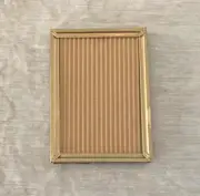 Vintage Mid Century Ornate Brass or Gold Painted Metal 5x7" Photo Picture Frame