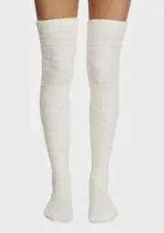Softest Soul Striped Socks - White/Pink