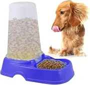 GANAZONO Automatic Pet Feeder for Dogs and Cats Dark Blue Food Dispenser Convenient for Busy Pet Parents Easy to Clean for Stays for Multiple Pet