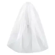 Satin Bow Head Band w Pearl Cross First Communion Veil Lot of 2 Catholic Gift