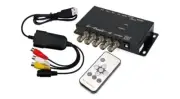 Premium Quad Video Multi Viewer W/ USB DVR Adapter For PC Mac Plug-N-Play
