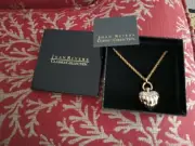 JOAN RIVERS GOLD PLATED CHAIN w/ PUFFY HEART PENDANT AUSTRIAN CRYSTALS #1250