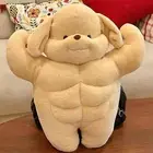 Muscle Dog Plush Toy Soft 19.69" Stuffed Animal for Sofa Bedroom Decoration
