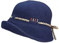 在飛比找樂天市場購物網優惠-DAKS【日本代購】羊毛女士帽 秋冬款 日本製 藏青色 - 