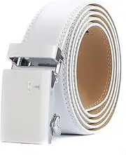 [Tonywell] Ratchet Dress Belt for Men, 3.5cm Leather Belt, Variety Colors Automatic Click Buckles and Straps, Trim to Fit