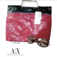 在飛比找蝦皮購物優惠-Armani Exchange 正品純皮時尚復古風玫瑰粉手提