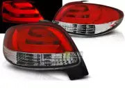 Par de luces traseras for Peugeot 206 de 1998->rojo blanco LED BAR envío grat LD