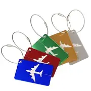 30PCS Metal Luggage Tags – Airplane-Shaped Travel Bag Tags, Business Gift Suitcase ID Tags for Checked Baggage