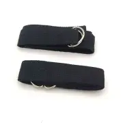 69" 2Pcs Cotton Yoga Straps Exercise Bands with Metal D Ring Buckle Sport Belt