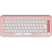Logitech POP ICON KEYS Wireless Keyboard, Bluetooth, 3 Way Easy-Switch, Rose