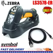Symbol LS3578-ER Rugged Cordless Bluetooth Handheld Barcode Scanner Kit New/Used