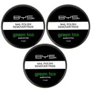 150pc BYS Green Tea Nail Polish Remover Moisturized Vitamin E Acetone Free Pads