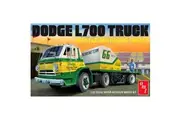 Amt 1/25 1966 Dodge L700 Truck With Flatbed Racing Trailer Plastic Model Kit