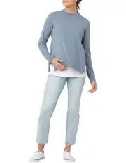 [Ripe] Morgan Side Split Nursing Knit in Petrol