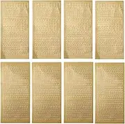 IUAQDP 8 Sheets Alphabet Letter Number Stickers, Upper & Lower Case Letter A-Z + Number 0-9, Mini 5mm Self-Adhesive Resin Glitter Decorative Decal Label for Journal Scrapbook Card Photo Album, Gold