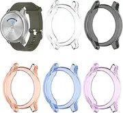 Turnwin intended for Garmin Vivomove Luxe/ Vivomove Style Cover Case, Soft Flexible TPU Silicone Shock-Proof and Scratch-Resistant Protector Cover Case intended for Vivomove Luxe/ Vivomove Style Plus Bands Smartwatch (Orange,Blue,Black,Purple,Clear)