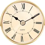 2.8 Inch (70 Mm) Gold Quartz Clock Insert with Roman Numeral and Quartz Movement