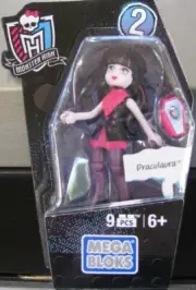 MEGA BLOKS MONSTER HIGH DRACULAURA POSEABLE FIGURE COLLECTION 2 ( 9PCS) *BNIB*