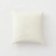 Sheridan Otway Square Cushion in White/Snow Cotton/Polyester