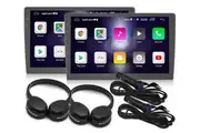 Elinz 2x 10.1" Android Active Car Headrest Monitor 1080P HD WiFi Touch Screen Digital Airplay Miracast No DVD Player
