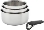 Tefal Ingenio Expertise Induction 4 Pc Cookware Set Stainless Steel T-fal
