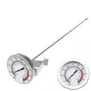 Lightbeam 16" Long Stem Deep Fry Thermometer with Clamp, Instant Read 2" Dial...