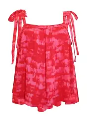 SIMPLY BE LADIES RED TIE DYE TIE STRAP CAMI TOP SIZE 14 NEW (ref 352) SALE
