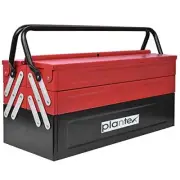Tool Kit Box for Home and Garage Tool Box Without Tools 5 Compartments Red,Black