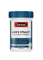 3 x Swisse Mens Vitality 120 Tablets Maca + Oyster + Kangaroo Ultiboost
