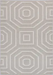 Vanuatu Lui Beige Geometric Flatweave Rug