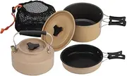 harayaa Camping Cookware Set with Carry Bag Camping Pot Non Stick Frying Pan for Hiking Camping
