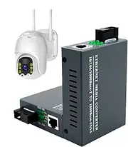 Gigabit Single Mode Converter - Fast Ethernet Speed 2 Single Mode Converter | Fiber Media Converter, LC Transceiver Module, Auto Sensing Gigabit for Home Supplies