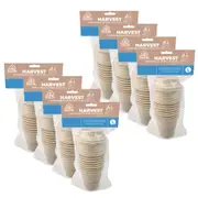 8x 40pc EcoSouLife Harvest Coffee Cup w/ Lid Beverage Dining Tableware Set 236ml