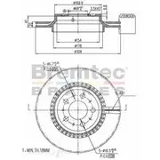 Bremtec Euro-Line GeoZinc Coated Brake Rotor - BDR16150EL
