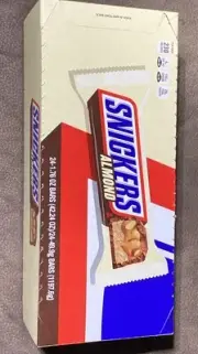 Snickers Almond Singles Chocolate Candy Bars 1.76-Ounce Bar 24-Count Box BB12/24