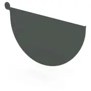 VIC NEW Stratco Half Round Gutter Stop End Slate Grey