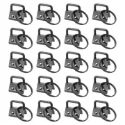 45Pcs 20mm Key Fob Hardware with Keychain Ring for Webbing Dark Nickel