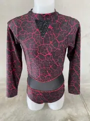 Red/Black Lightening Dance Costume Girls 12