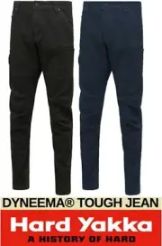 HARD YAKKA - MENS *DYNEEMA* SUPER TOUGH STRETCH SLIM DENIM WORK JEAN - Y03400