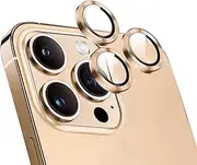 [4 Pack] T Tersely Camera Lens Screen Protector for iPhone 14 Pro/iPhone 14 Pro Max 2022, 9H Transparent Camera Tempered Glass Grade Protective Cover - Gold
